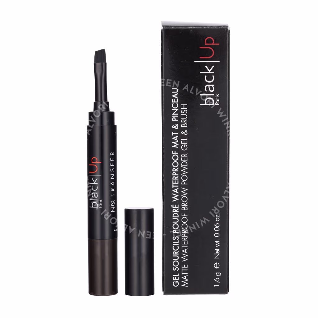Black Up Black Up Matte Waterproof Brow Powder Gel & Brush — foto 3