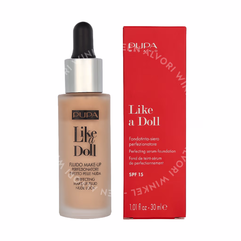Pupa Milano Pupa Pupa Like A Doll Perfecting Make-Up Fluid SPF15 — #020 Light Beige — foto 3