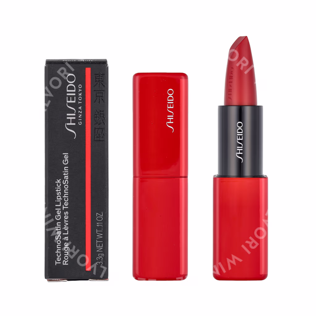 Shiseido Shiseido Technosatin Gel Lipstick — #416 Red Shift — foto 3