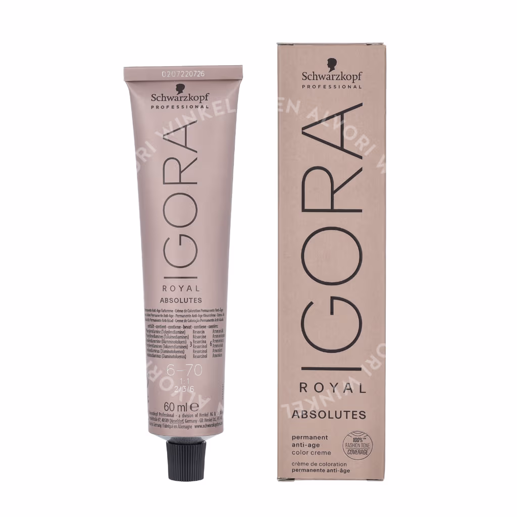 Schwarzkopf Schwarzkopf Igora Royal Absolutes Permanent Color Creme — 6-70 — foto 3