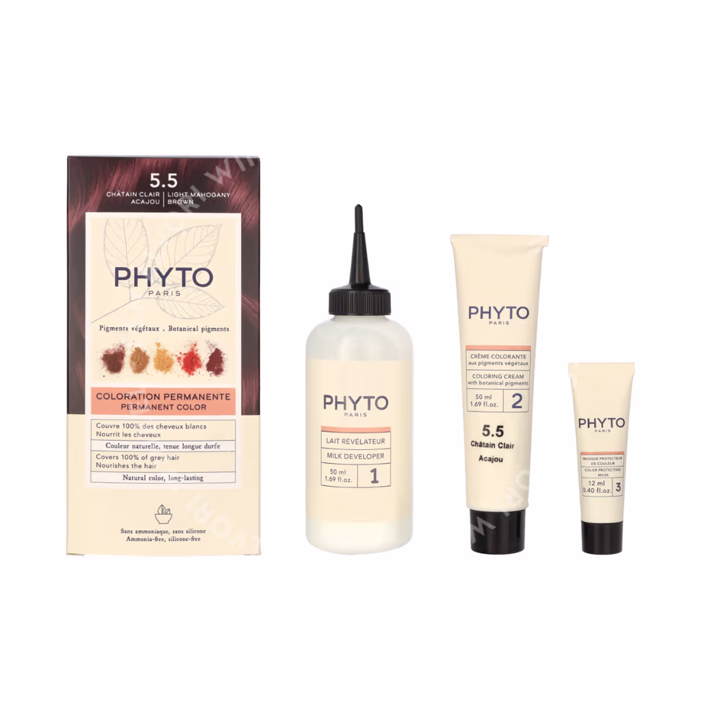 Phyto Phyto Phytocolor Permanent Color — 5.5 Light Mahogany Brown — foto 3