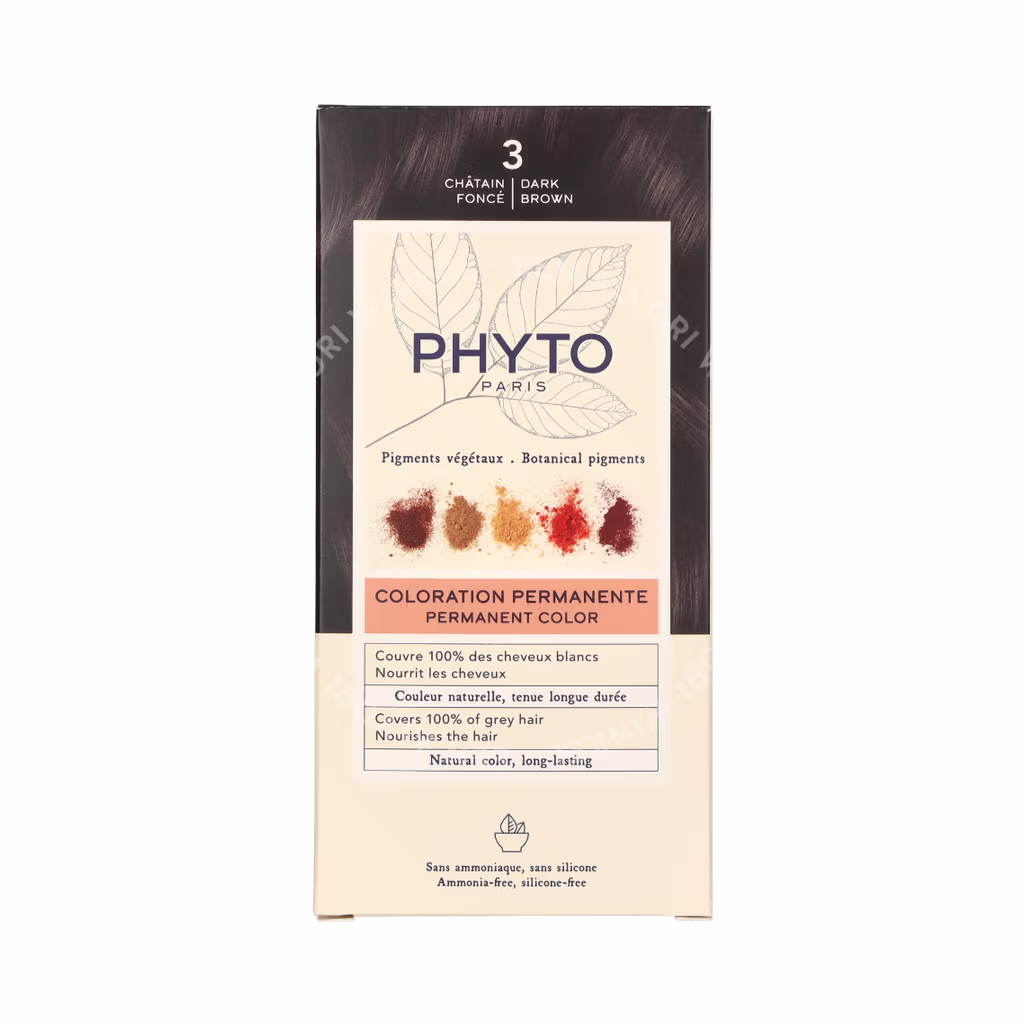 Phyto Phyto Phytocolor Permanent Color — #03 Dark Brown — foto 2