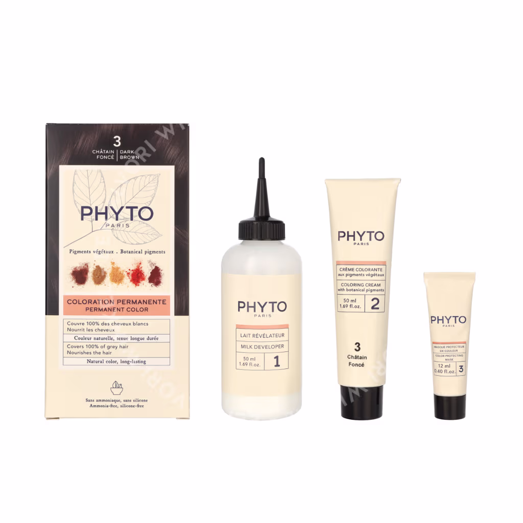 Phyto Phyto Phytocolor Permanent Color — #03 Dark Brown — foto 3
