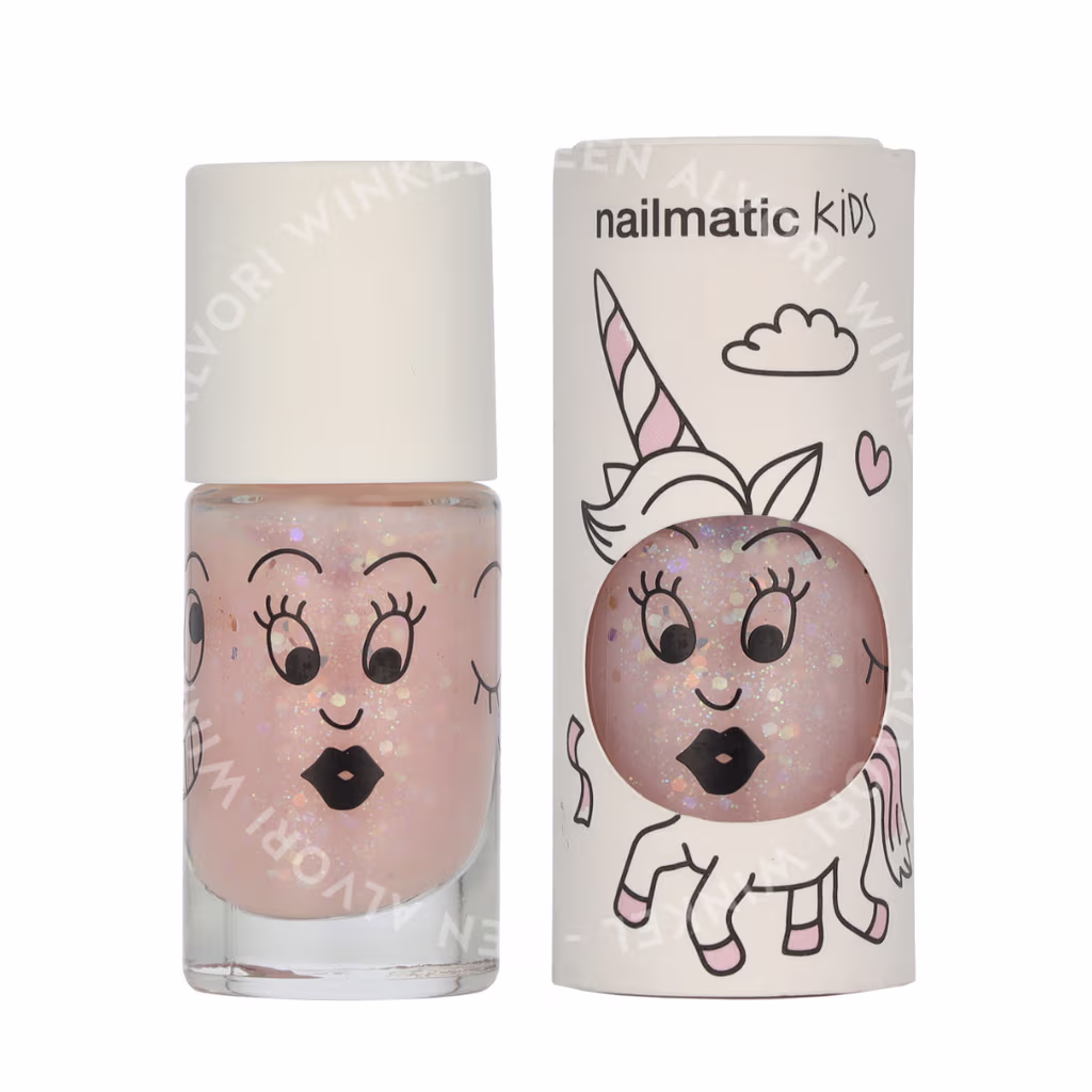 Nailmatic Nailmatic Kids Nail Polish — Clear Pink Glitter — foto 3