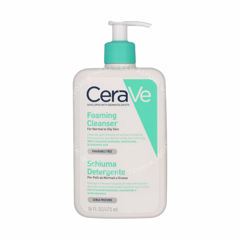 CeraVe CeraVe Foaming Cleanser w/Pump — For Normal To Oily Skin, Fragrance Free — foto 2