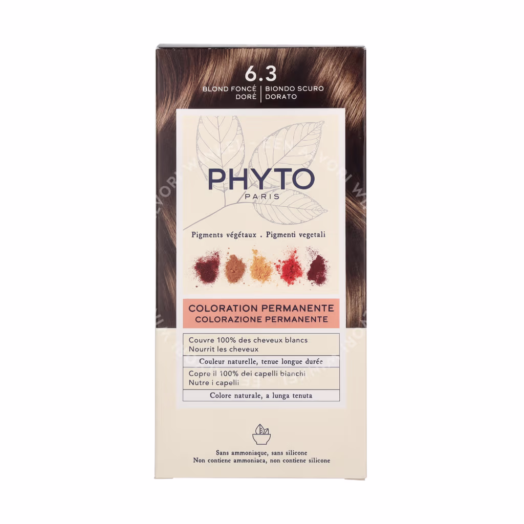 Phyto Phyto Phytocolor Permanent Color — #6.3 Dark Golden Brown — foto 2