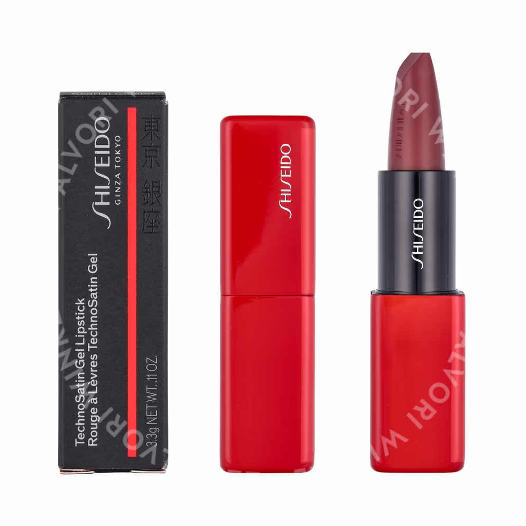 Shiseido Shiseido Technosatin Gel Lipstick — #411 Scarlet Cluster — foto 3