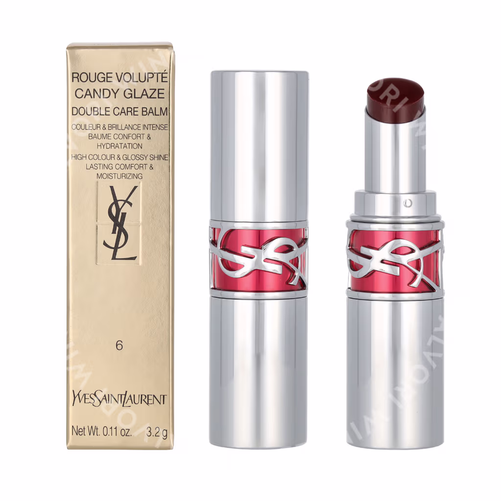 Yves Saint Laurent YSL Loveshine Candy Glaze Lipstick — #06 Burgundy Temptation — foto 3