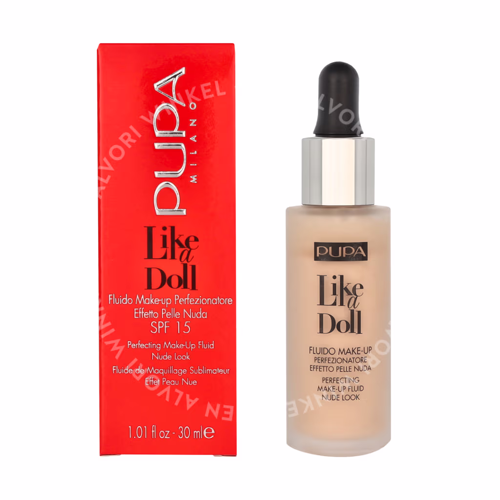 Pupa Milano Pupa Pupa Like A Doll Perfecting Make-Up Fluid SPF15 — #010 Porcelain — foto 3