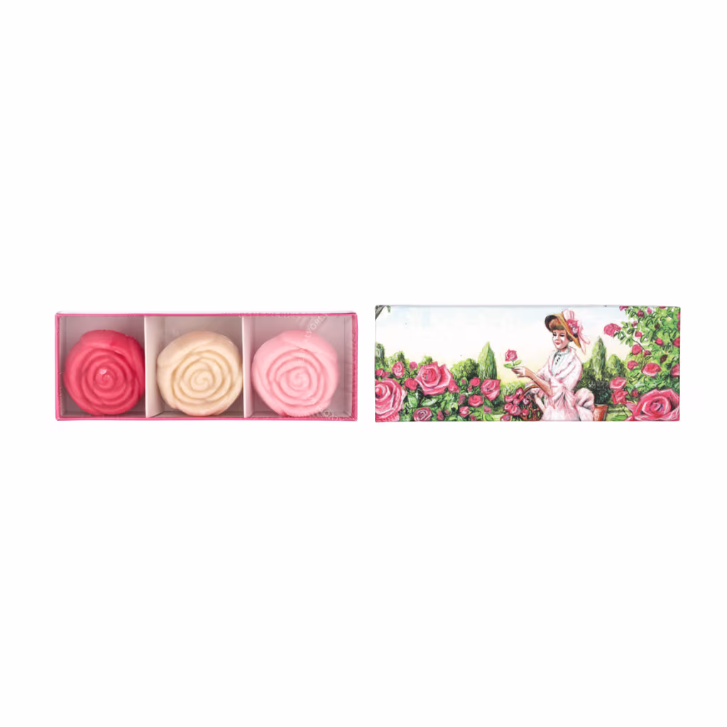 La Savonnerie De Nyons La Savonnerie De Nyons Extra Gentle Soap Set — 3x50gr - Rose — foto 3